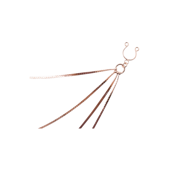 bijou pinces tétons avec 4 chainettes doré rose 